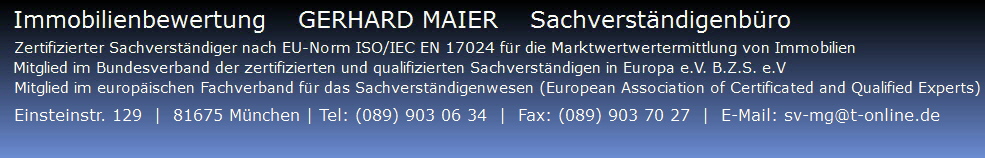 Immobilienbewertung München + Zertifiziert nach DIN 17024